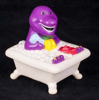 Barney the Dinosaur Taking a Bubble Bath PVC Figure Hasbro
